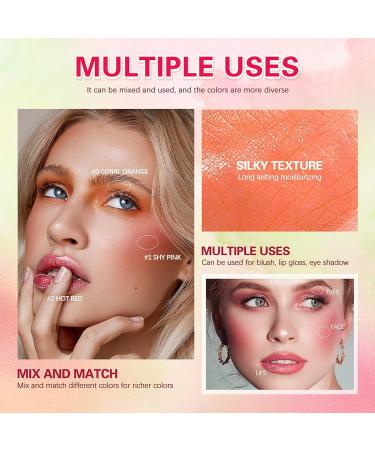Multi Use Makeup Blush Stick Makeup Blush Stick beauty solid moisturizer Creamy Stick Blush Stick for Cheeks Monochromatic Blush Beauty Wand for Cheek and Lip Tint - Buy Online on GoSupps.com