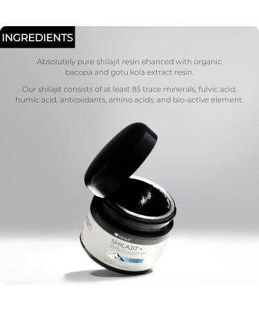 Blisque - Pure Himalayan Organic Shilajit Resin Supplement | for Cognitive Support | with Organic Bacopa and Gotu Kola | Authentic and Natural | 60 Grams - Buy Online on GoSupps.com