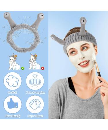 Molain Coral Fleece Face Washing Headband for Women - Cute Elastic Makeup & Spa Hair Band in Gray - Buy Online on GoSupps.com