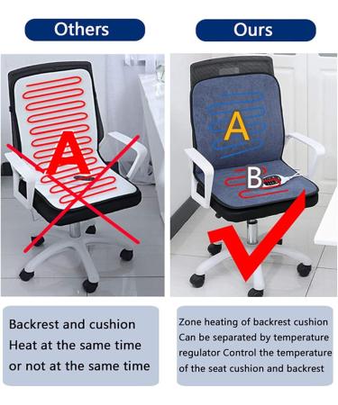 Buy Heated Seat Cushion for Office Chairs - Intelligent Temperature Control & 3 Settings for Hips & Back - International Shipping Available - Buy Online on GoSupps.com