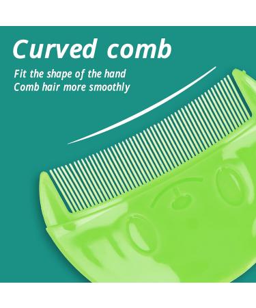 2PCS Baby Hair Brush and Comb Set for Newborns and Toddlers - Soft Sensory Bristles - Green - Buy Online on GoSupps.com