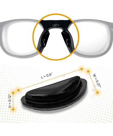 Adhesive Anti-Slip Eyeglasses Nose Grips - 10 Pairs (Black) | Comfortable Nose Support Pads - Buy Online on GoSupps.com