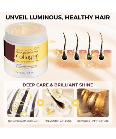 OHCVG Essence Collagen Hair Mask Deep Repair Treatment Deep Conditioning Treatment Moisturizing and Hydrating for Hair Leave-in Hair Mask - Buy Online on GoSupps.com