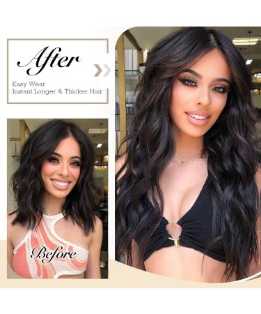 FESHFEN Invisible Wire Hair Extensions - 16 Ash Blonde Long Wavy Hairpiece for Women - Buy Online on GoSupps.com