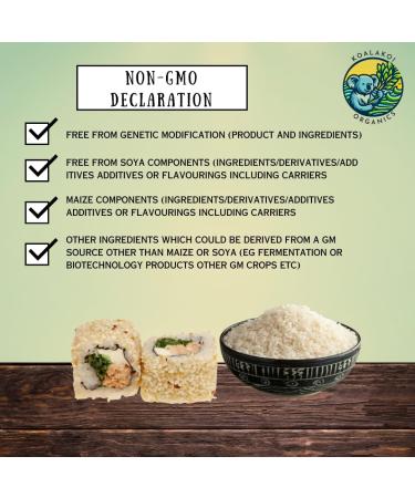 Koalakoi ORGANIC Certified Sushi Rice (1.8kg - 4.5kg fragrant sweet nutritious white rice | Premium quality non-GMO 100% Natural no Additives or Preservatives (1.8kg) - Buy Online on GoSupps.com