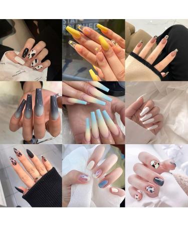 700 Self-Adhesive Nail Templates - Professional Reusable Fingernail Stencils for Gel Nails & Extensions - Golden Nail Art Tips - Buy Online on GoSupps.com