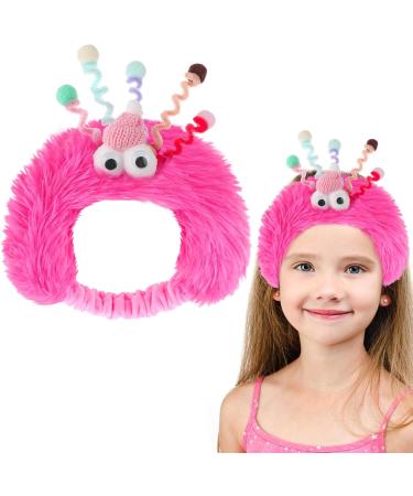 Face Wash Headbands for Women Plush Spa Hair Bands Makeup Headbands Skincare Headbands Cute Fluffy Creative Hair Accessories for Washing Face Funny Gifts for Women Girls (Pink) - Buy Online on GoSupps.com