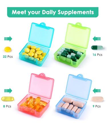 Natural Cork Bag Pill Organizer - Exquisite 7-Compartment Large Capacity Handbag (Blue) for Daily Use | Shop Internationally - Buy Online on GoSupps.com