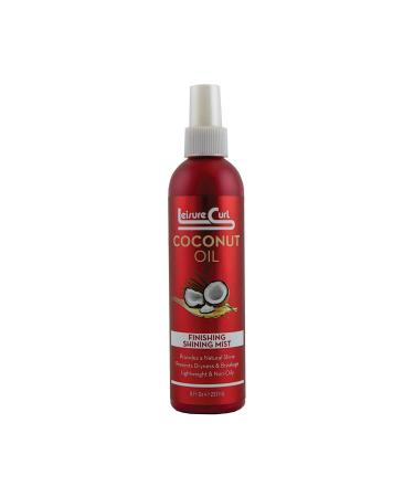 Coconut Oil Finishing Shining Mist 8 oz for Natural Shine | Prevents Dryness & Breakage Lightweight & Non-Oily Styling