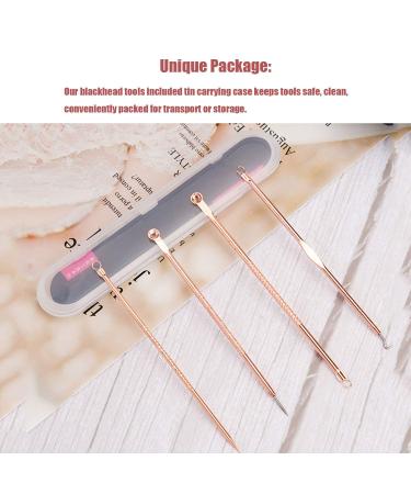 Blackhead Remover Pimple Extractor Tool Kit - Acne Treatment for Blemish & Whitehead Removal - 4 Piece Set with Case - Buy Online on GoSupps.com