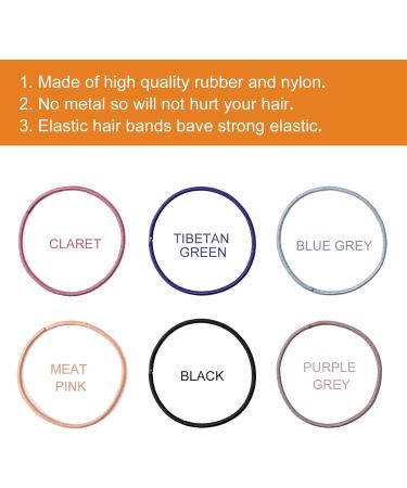 120 PCS 2mm Elastic Hair Bands - Gentle Hair Ties for Women, Girls, Kids - Multicolor Ponytail Holders - No Metal - Buy Online on GoSupps.com