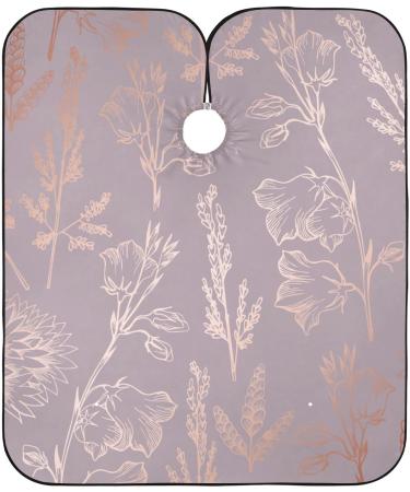 Waterproof Barber Cape - Elegant Rose Gold Floral & Cheetah Haircut Bib for Men & Women | Unisex Hair Cutting Cape - Buy Online on GoSupps.com