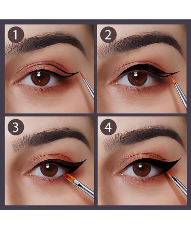 4-Piece Eyeliner Makeup Brush Set for Precision Eyeliner and Eyebrow Filling - Buy Online on GoSupps.com