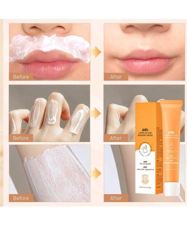 Facial Hair Removal Cream Upper Lip Hair Remover Cream Gentle & Effective Depilatory for Face Chin Soothing & Painless For All Skin Types Quick & Convenient Use (2 PCS) - Buy Online on GoSupps.com