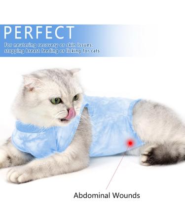 Lianzimau Katzenbody: Medical Cat Suit for Post-Operation Recovery | Anti-Losing Light Blue Clothing for Cats - Buy Online on GoSupps.com