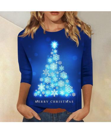Elegant Long Sleeve Tunic Sweater for Women - Casual Blouse & Office Tops - Dark Blue - Comfortable & Stylish - Buy Online on GoSupps.com