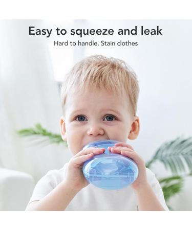 Original Squeeze-Proof Food Bag Holder for Toddlers - Blue | International Shipping Available - Buy Online on GoSupps.com