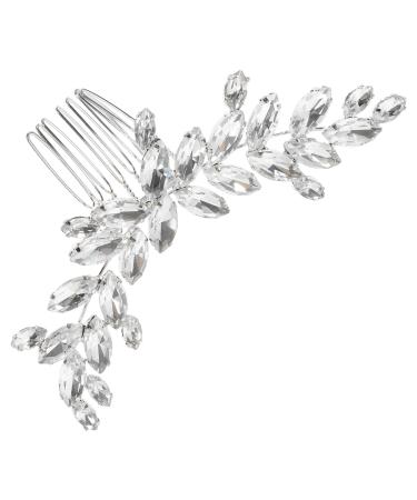 Beavorty Accessories Glass rhinestone side comb accessories European and American Grab the drill wedding manual rhinestone hair pin hair comb welding hair comb clips rhinestone hair combs