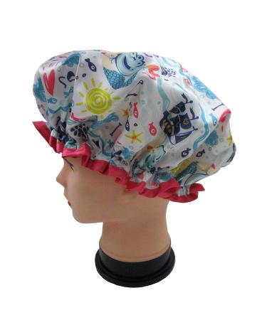 Waterproof Shower Cap for Women - Reusable & Elastic Bath Cap for Spa, Home, Hotel, and Hair Salon - Buy Online on GoSupps.com
