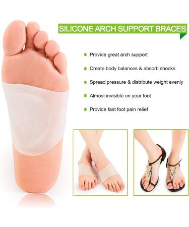 Plantar Fasciitis Arch Support Kit - 12pcs Compression Sleeves & Braces for Fast Pain Relief - Silicone & Cushioned Support - Men & Women Medium Size - Buy Online on GoSupps.com