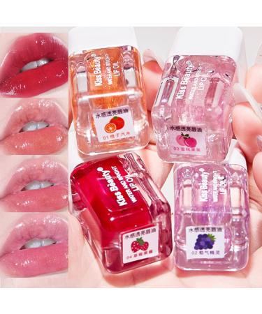 Sitovely 4 PCS Plumping Lip Oil Set  Shimmer Pearlescent Hydrating Mirror Lip Gloss Tinted Lip Balm Lip Care Transparent Toot Lip Oil  Moisturizing Lip Plumper Extreme Lip Glow Oil Lip Tint Makeup - Buy Online on GoSupps.com