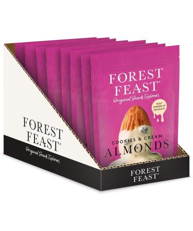  Forest Feast FOREST FEAST Cookies and Cream Delicious Chocolate Almonds Snacks & Natural Fibers Vegetarian 8 x 120g - Buy Online on GoSupps.com