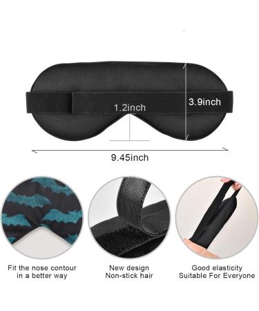 Blue Green Bats Eye Mask - Funny Sleep Mask | Light Blocking Adjustable Soft Eye Cover for Travel & Naps | Perfect for Men & Women - Buy Online on GoSupps.com