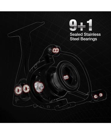 Piscifun Flame Spinning Reel - Lightweight 9+1BB Ultra Smooth, 19.8Lb Max Drag - Red Blue 2000 Series - Buy Online on GoSupps.com