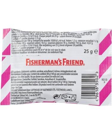Fisherman's Friend - Raspberry Menthol Sachet - Sugar Free Lozenges - Strength and Softness - Fresh Breath - Fruity Fragrance - Buy Online on GoSupps.com