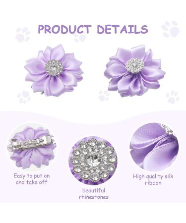 40 Pcs Flower Dog Hair Bows with French Barrette Clips - Puppy Grooming Accessories for Small Dogs & Cats - Pet Birthday Party Hair Flower Topknot - 20 Colors - Buy Online on GoSupps.com