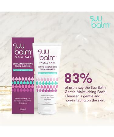 Suu Balm - Gentle Moisturising Facial Cleanser - Eczema Psoriasis Dry Sensitive Skin Treatment (100ml) - Buy Online on GoSupps.com
