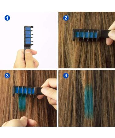 RIYAN 1Pc Disposable Fashion Color Temporary Hair Coloring Color Comb Dyeing Hair Dyeing Pigment Small Comb - Buy Online on GoSupps.com