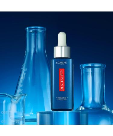 L'Oreal Paris Revitalift 0.3% Pure Retinol Night Serum - Visibly Reduce Deep Wrinkles, Fragrance Free - 1 oz + Moisturizer Sample - Buy Online on GoSupps.com