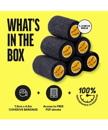 SPORTTAPE Self-Adhesive Football Sock Tape - Green | 7.5cm x 4.5m Cohesive Bandage for Dogs & Horses | Compression Shin Pad & Ankle Tape - Single Roll - Buy Online on GoSupps.com