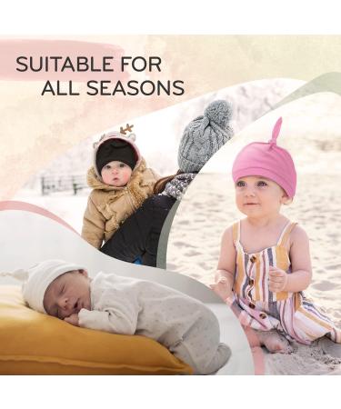 KiddyCare Organic Cotton Baby Hats - Costal Breeze (Charcoal Amber Teal) - 0-12 Months - Buy Online on GoSupps.com