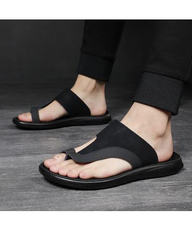 CLSQLXYJZC Mens Foot Correction Flip Flops - Black Open Toe Sandal for Hallux Valgus, Bunion Splints & Plantar Fasciitis - 24cm Foot Length - Buy Online on GoSupps.com