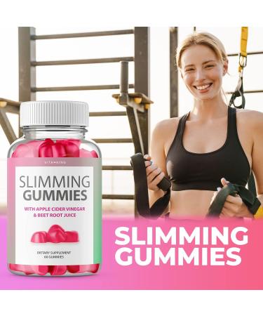 Apple Cider Vinegar Slimming Gummies - Gut Health & Tummy Cleanse with Beet Root Pomegranate - 60 Gummies - Buy Online on GoSupps.com