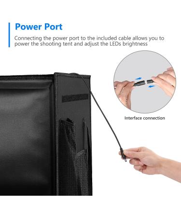 NEEWER 20x20 Photo Studio Light Box - Portable Tabletop Photography Tent with Adjustable Brightness, 80 LED Lights, 4 Backdrops - Buy Online on GoSupps.com