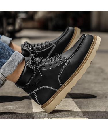 LUODENGLANG Men's Non-Slip Hiking Boots - Waterproof Winter Snow Shoes 7 Black (Mesh Lining) - Buy Online on GoSupps.com