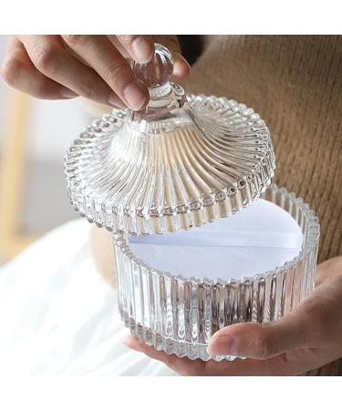 Large Body Powder Puff and Powder Container Crystal Case for Dust Puff Powder applicator with Box for Face and Body (white) - Buy Online on GoSupps.com