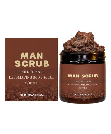 Body Mens Exfoliating Body Scrub Ultimate Skin Cleansing Wash in Jar with Top Lid for All Skin Types You Blast Coffee One Size One Size Coffee
