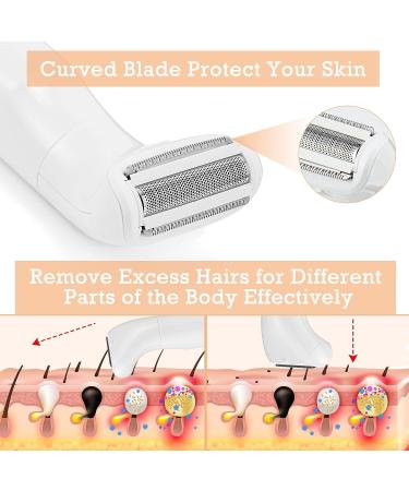 LINGSFIRE 5 in 1 Women's Electric Razor Kit - Multi-Functional Bikini Trimmer for Women - Portable Cordless Shaver for Pubic Hair, Nose, Eyebrow, Face, and Legs - Buy Online on GoSupps.com