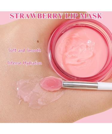 Strawberry Lip Mask Overnight Lip Sleeping Mask Beeswax Lip Balm Lip Repair for Very Dry Lips Lip Balm Locks in Moisture Lip Care Lip Mask for Fades Lip Lines Peeling Cracked Lips - 20g - Buy Online on GoSupps.com