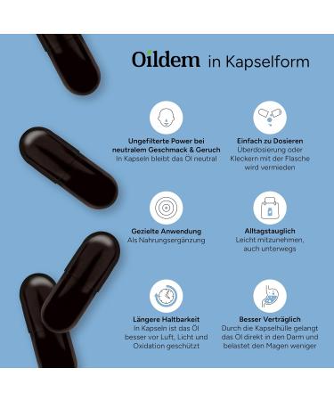 Oildem Organic Black Cumin Oil Capsules Vegan Unfiltered No Heat - Buy Online on GoSupps.com
