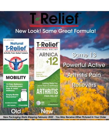 T-Relief Arthritis Relief Tablets - 100 Count (Pack of 4) | Natural Medicines for Joint Pain, Stiffness, and Aches - Buy Online on GoSupps.com