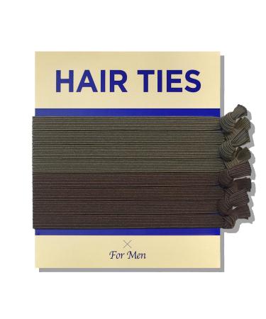 Havhaf Knotted men's hair gum for men-no damage fold break bun hair gum for men with long hair |For rolls curly thick elastic for boys (thin dirt) 1 piece (1 Pack) dirt