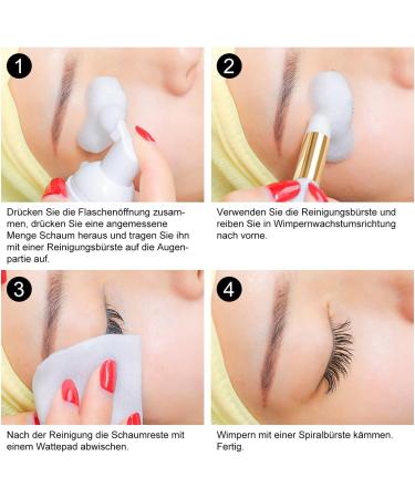 ARCHIDATE Eyelash shampoo deep cleansing eyelash cleaner with brush mild and safe eyelash shampoo for natural and extended eyelashes for use at home - Buy Online on GoSupps.com