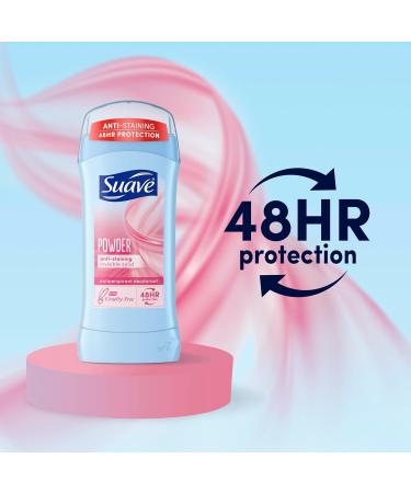 Suave Deodorant for Women Powder Scent 4-Pack Antiperspirant Deodorant with 24H Sweat & Odor Protection 2.7 Oz Ea powder 5.2 Ounce (Pack of 4) - Buy Online on GoSupps.com