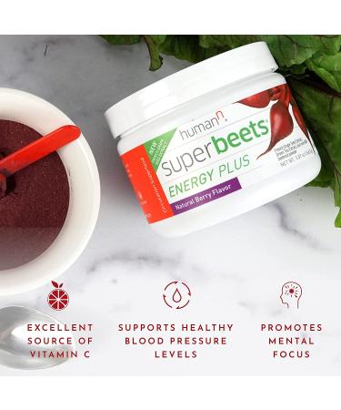 HumanN SuperBeets Energy Plus with Grape Seed Extract - Boost Energy & Vitality - 30 Servings - Buy Online on GoSupps.com