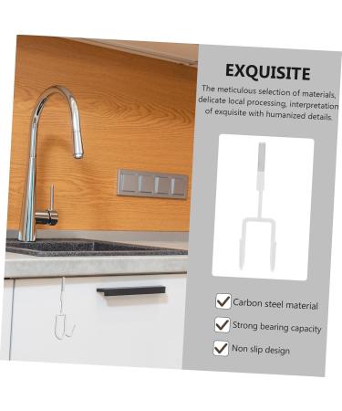 KICHOUSE 4pcs Wall Mounted Coat Rack Over Door Towel Hook Wrought Iron Coat Hook PVC Glue White 19X9X5CM White - Buy Online on GoSupps.com